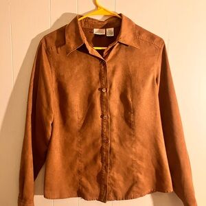 Brown Button-Up Shirt